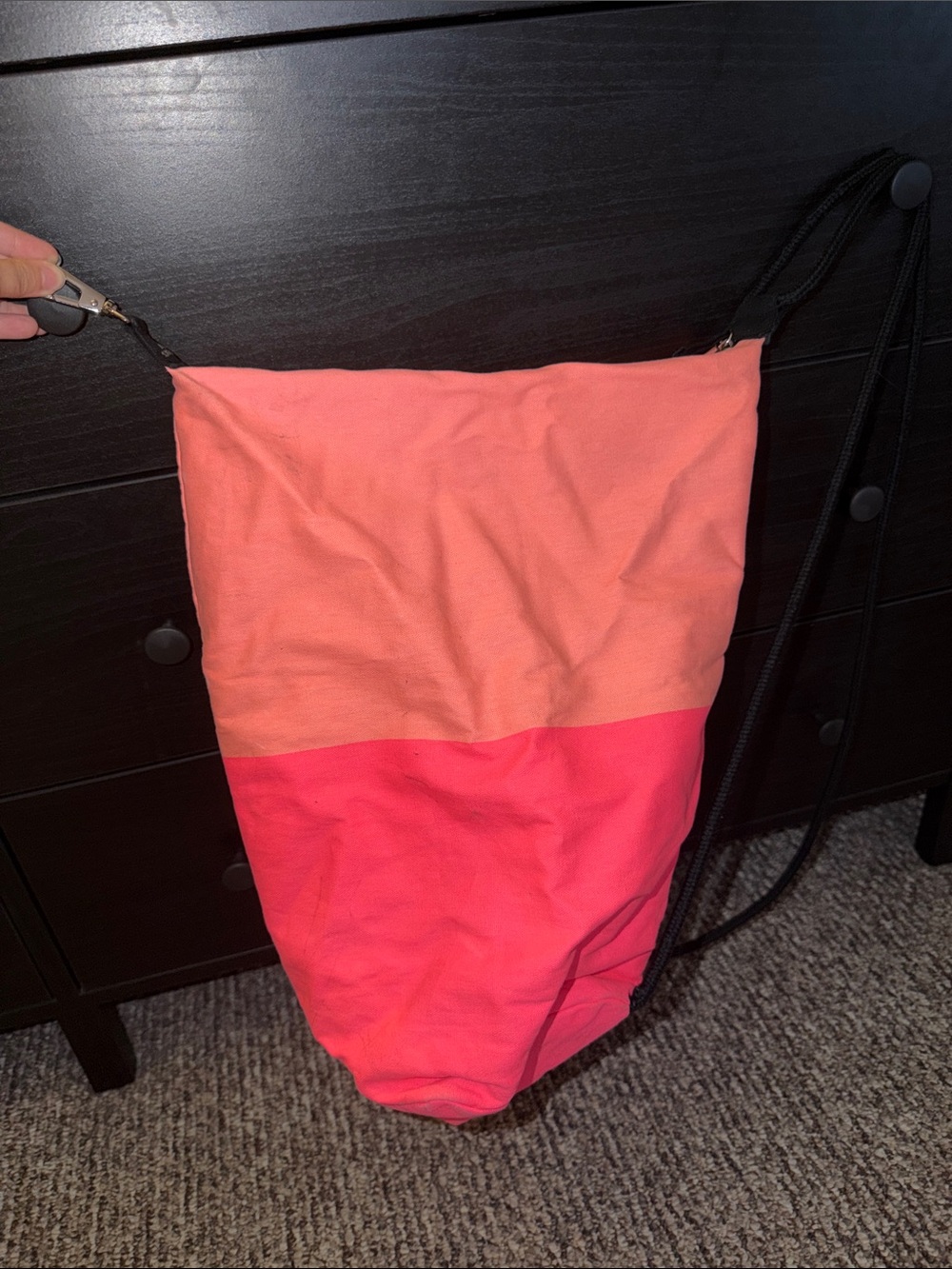 Victoria’s Secret Coral & Pink Drawstring bag